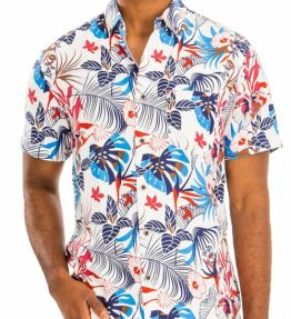 Hawaiian Leaf Print Shirt
