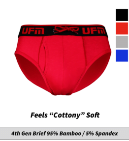 REG Support 0 inch Briefs Bamboo Available in Black, Red, Gray, Royal