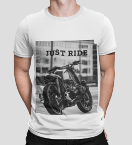 Motorcycle Just Ride Heavy Cotton T-Shirt